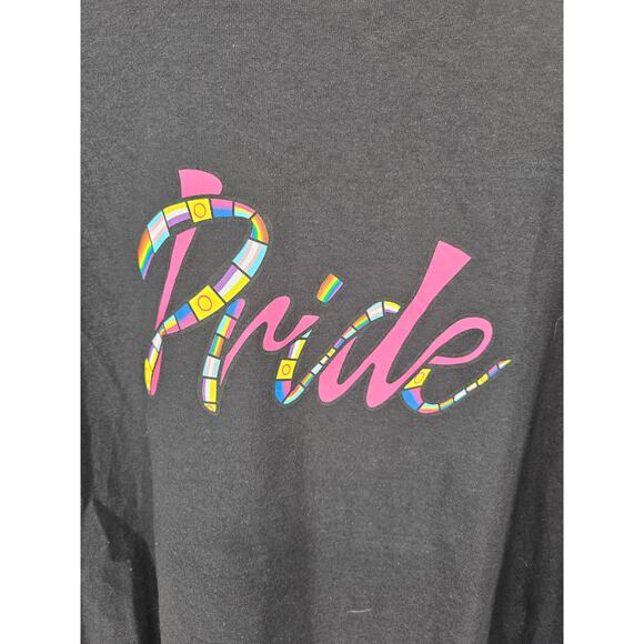 Phluid Projeck Womens Sz 2X Short Sleeve T Shirt Pride Flags Black - Picture 2 of 4